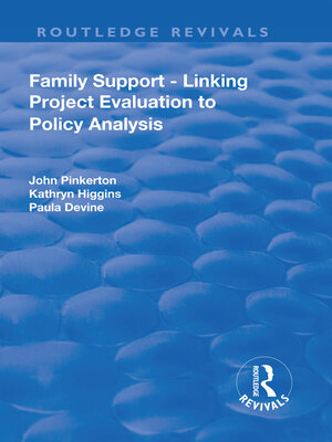 cover image of Family Support--Linking Project Evaluation to Policy Analysis